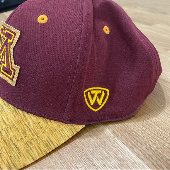 Minnesota Golden Gophers Flex-Fit Maroon & Gold Baseball Hat - Picture 2 of 8